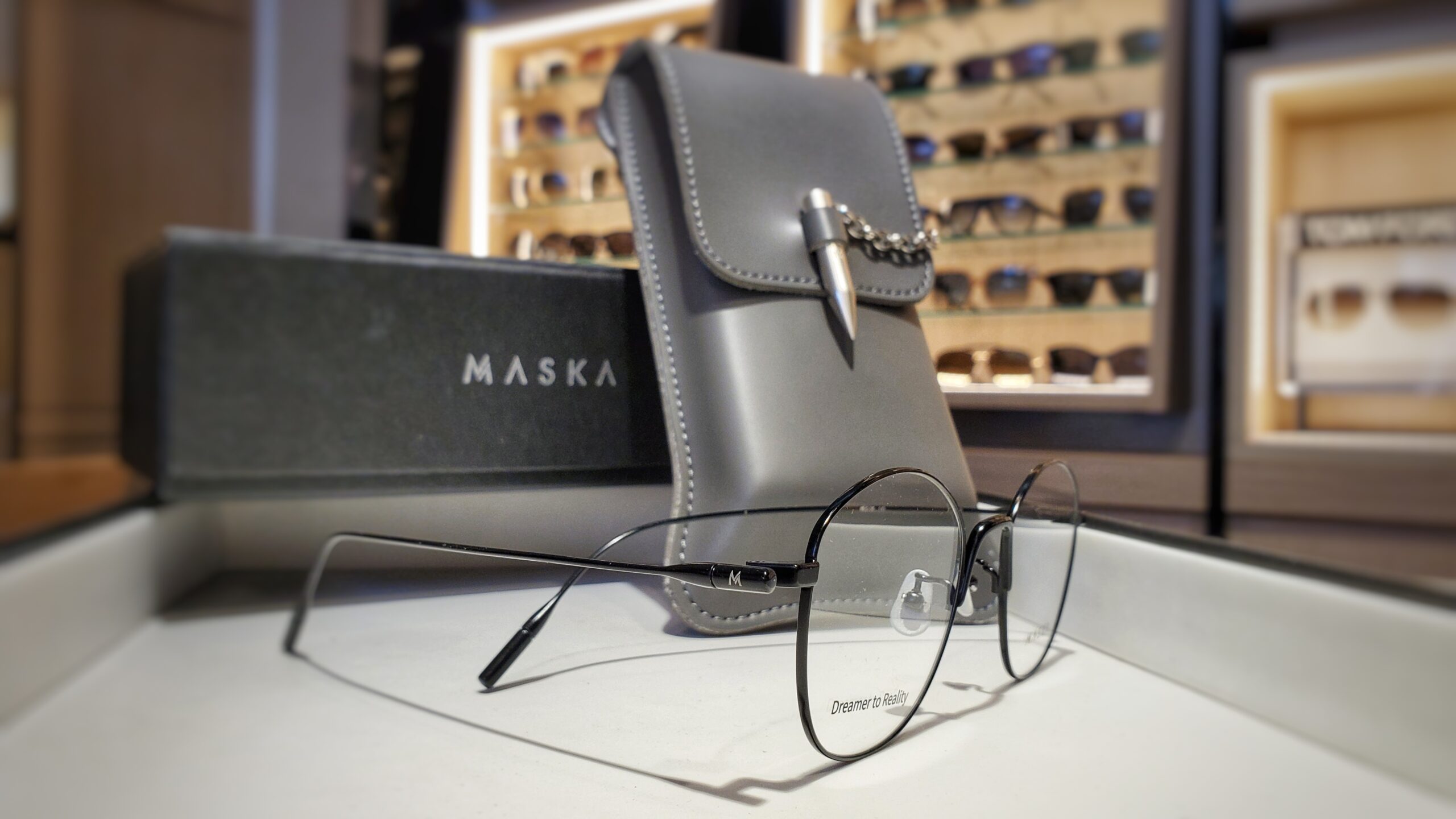Maska eyeglass frames on display at Eye Gallery Richmond